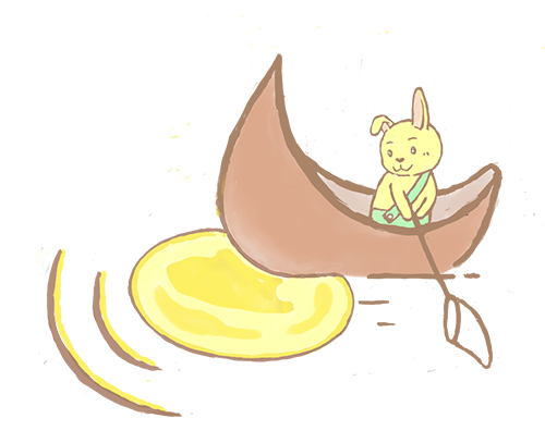 月をすくうジータ